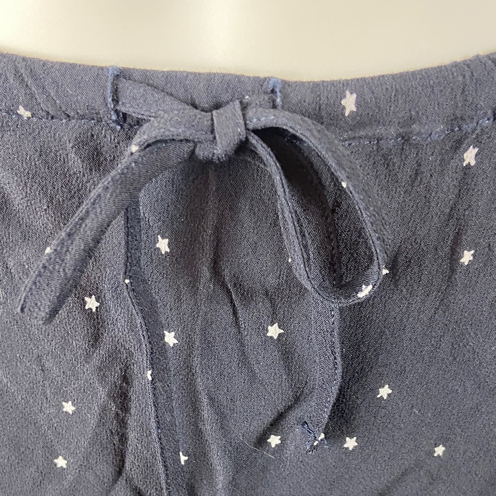 Madewell Drawstring Mini Slip Skirt Night Stars Dark Blue-Black Size 4 Small - Picture 5 of 9